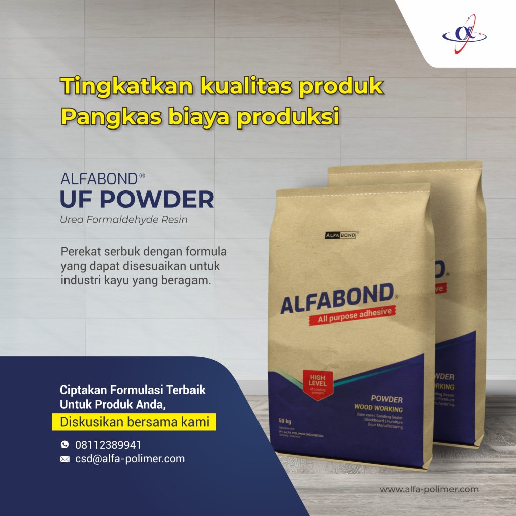 Alfabond, lem serbuk, alfabond UF Powder, UF, urea, urea formaldehid